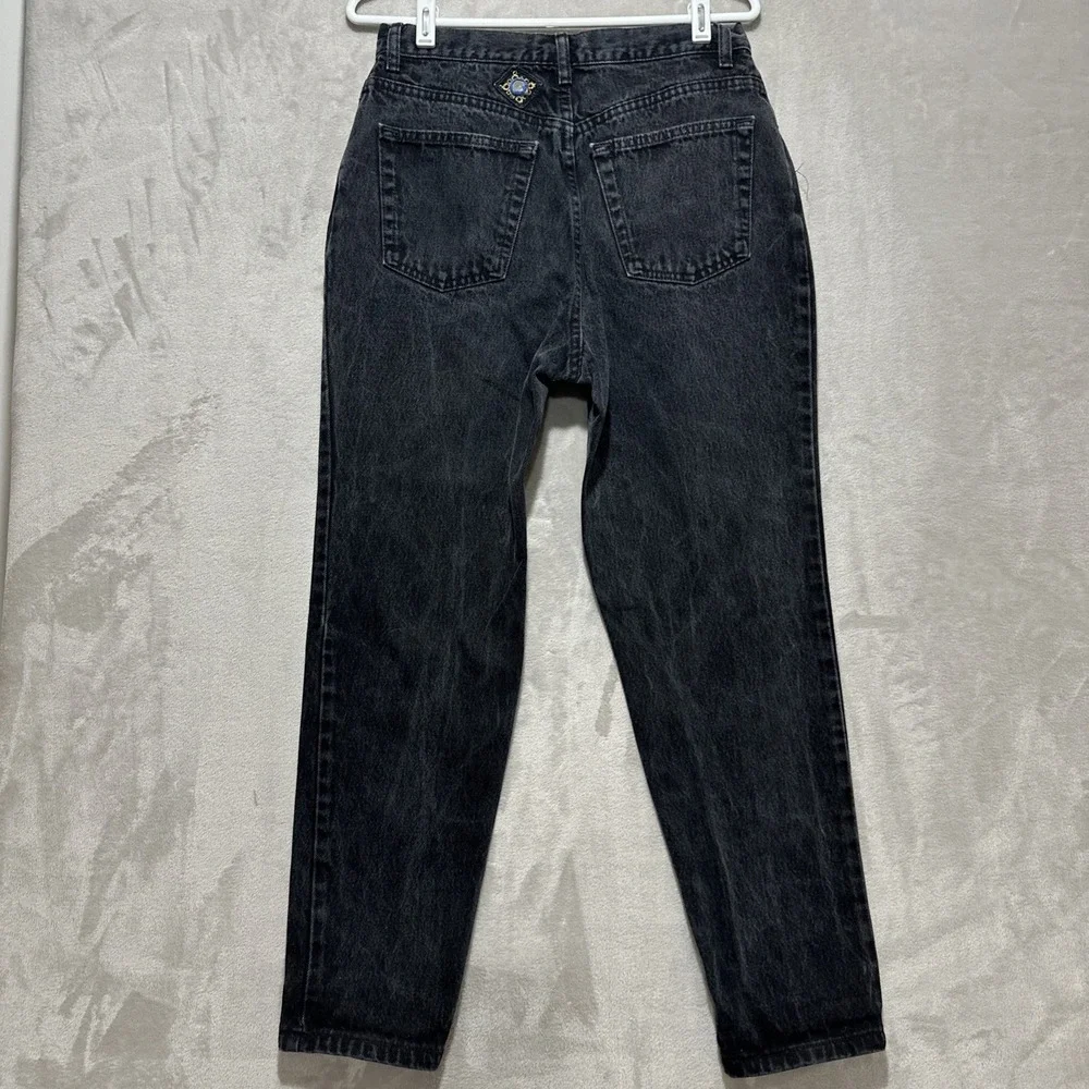 Vintage Gap High Rise Tapered Mom Denim Jeans‎ Women's 12 Black Slim Patchwork